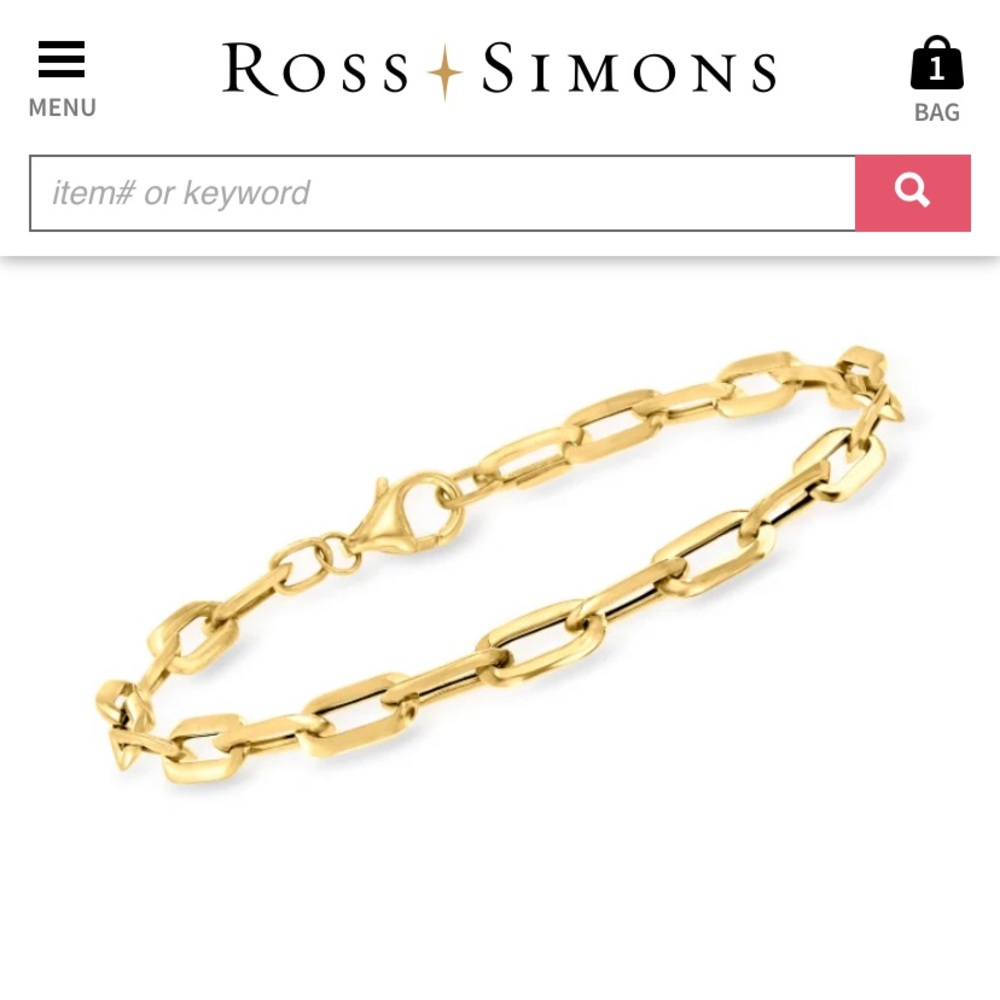 COPY - COPY - Gorgeous 14k gold paper clip bracelet